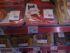 Prices at supermarkets in Berlin in Germany,  sliced ​​beef